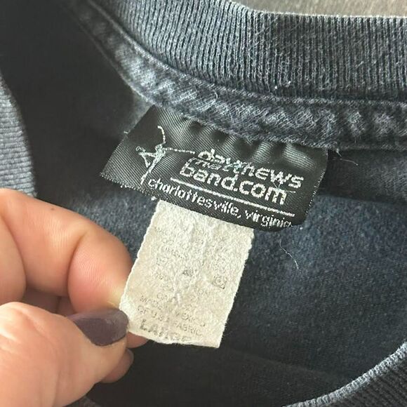 Vtg 2005 Dave Matthews Band T-Shirt Stand Up Summer Tour Black Silver DMB Large - Picture 4 of 5